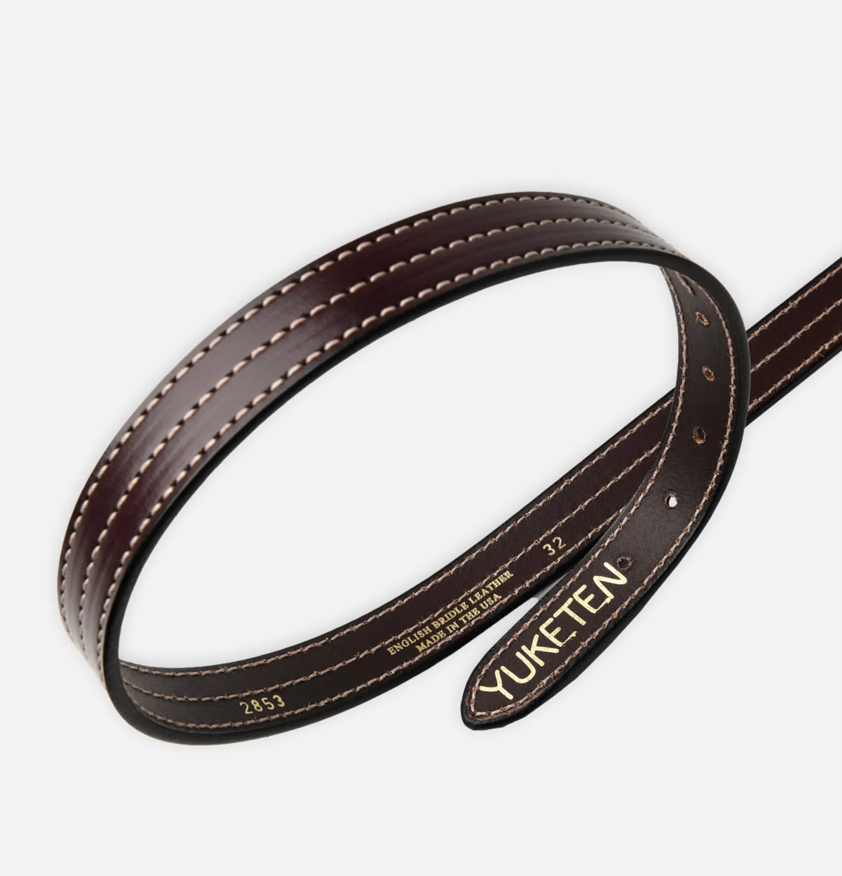 YUKETEN Ceintures<Ceinture Triple Stitched Dark Brown