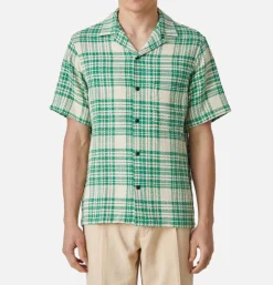 PORTUGUESE FLANNEL Chemises<Chemise Garden Plaid Shirt Green