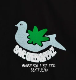 MANASTASH T-shirts<Citee Pigeon Black