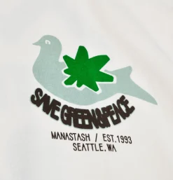 MANASTASH T-shirts<Citee Pigeon Tee White