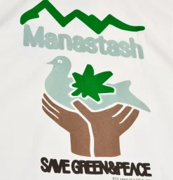 MANASTASH T-shirts<Citee Pigeon Tee White