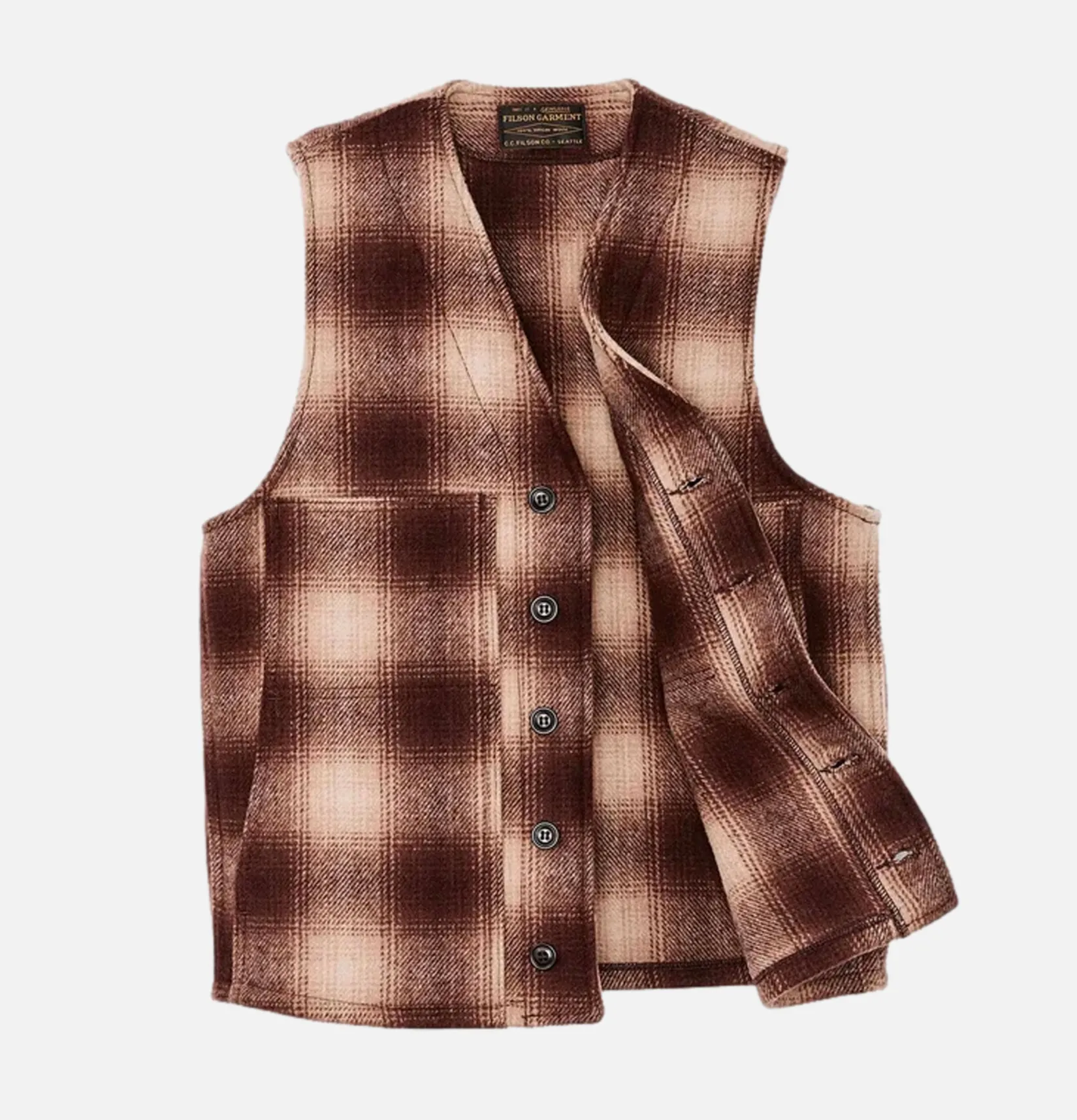 FILSON Vestes<Mackinaw Wool Vest Brown Tan