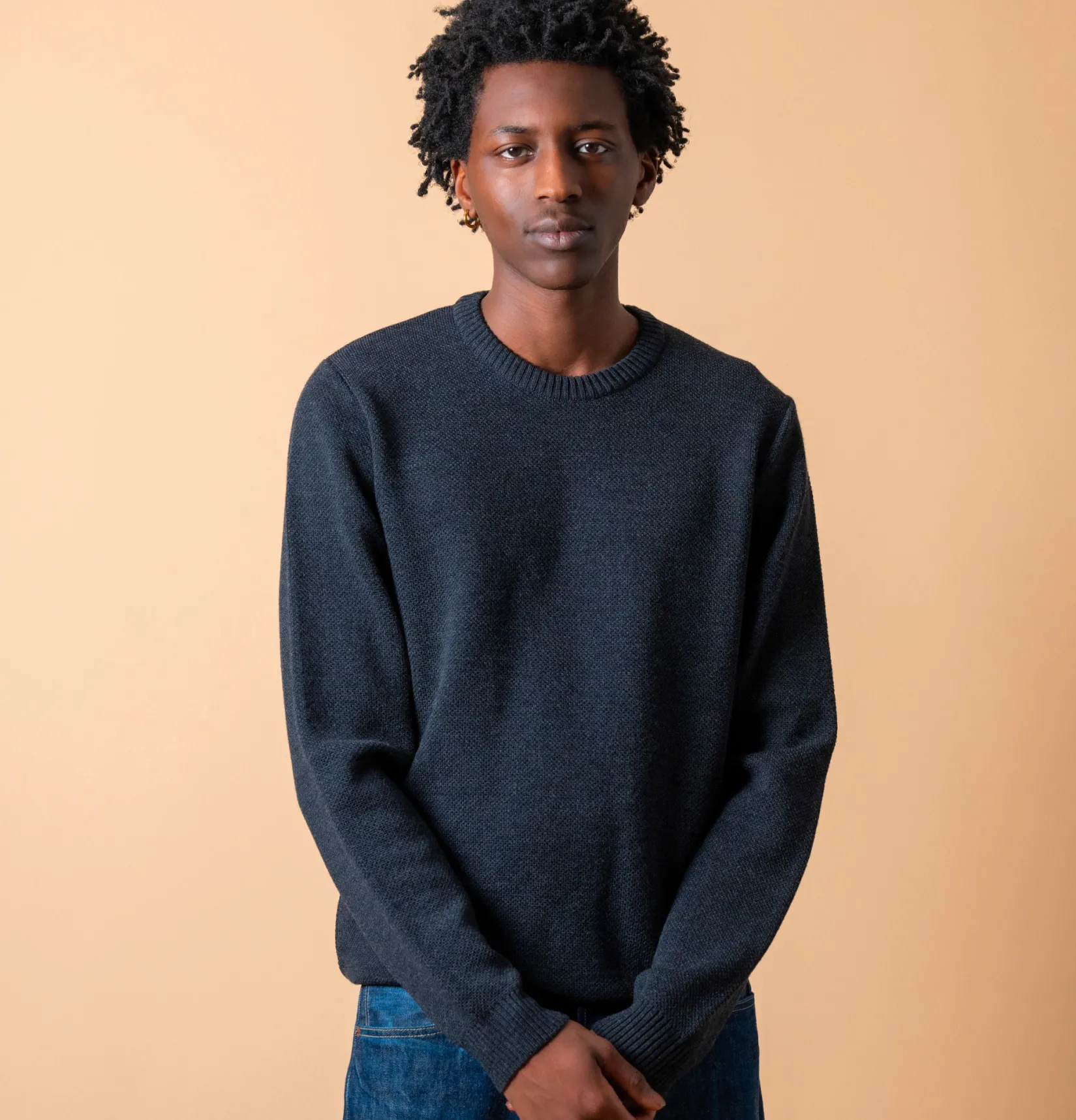 NITTO KNITWEAR Pulls & Cardigans<Pull Youri Col Rond Anthracite