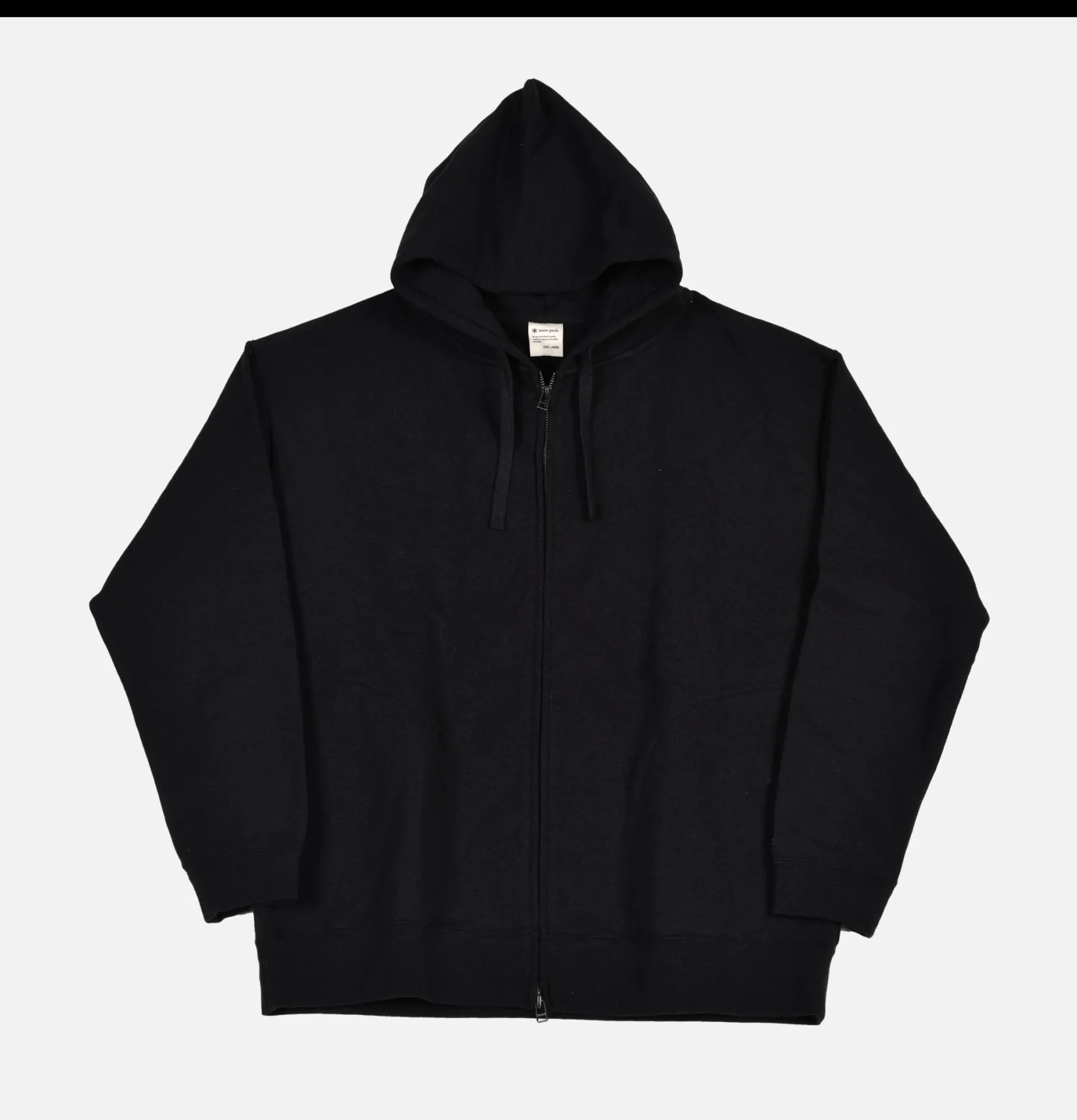 SNOW PEAK Sweats & Polaires<Recycled Cotton Zipup Hoodie Black