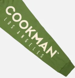 COOKMAN T-shirts<Tee Shirt Long Sleeve Pizza Green