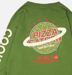 COOKMAN T-shirts<Tee Shirt Long Sleeve Pizza Green