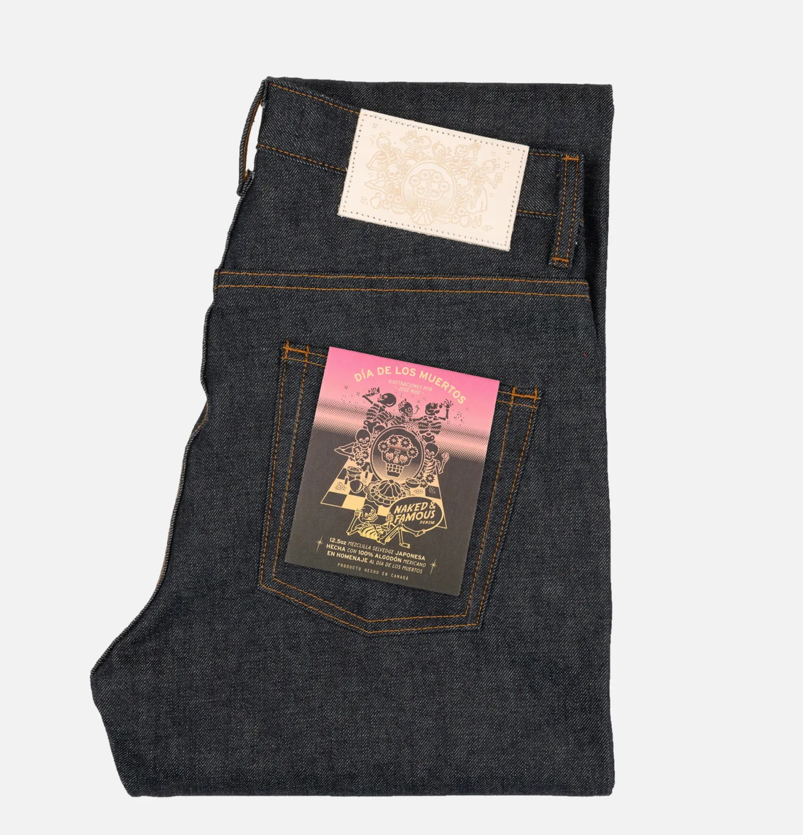 NAKED & FAMOUS Jeans<True Guy Dia De Los Muertos Indigo