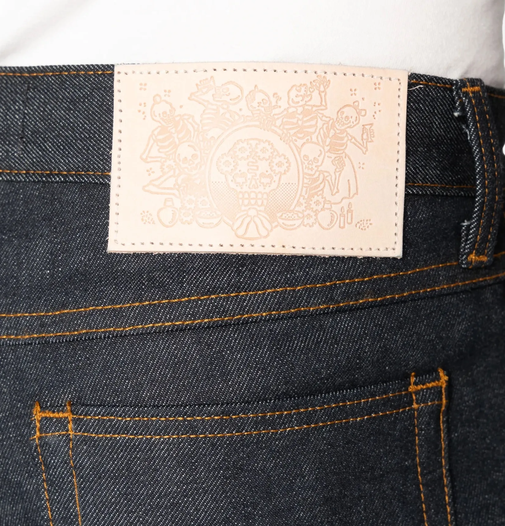 NAKED & FAMOUS Jeans<True Guy Dia De Los Muertos Indigo