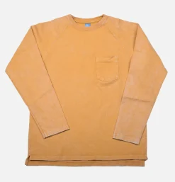 GOOD ON T-shirts<Vintage Dye Ls Raglan Pocket Moutarde