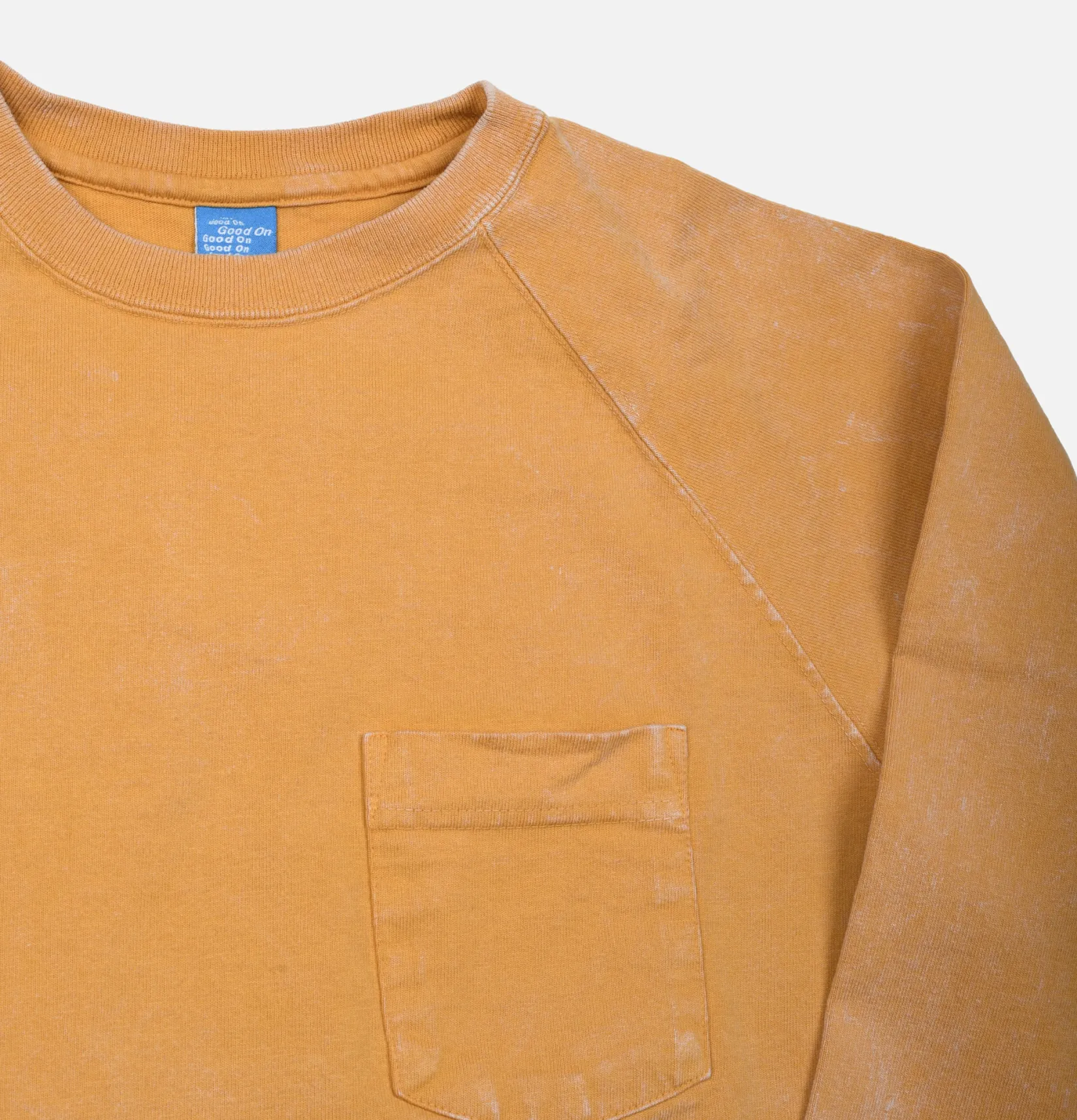 GOOD ON T-shirts<Vintage Dye Ls Raglan Pocket Moutarde